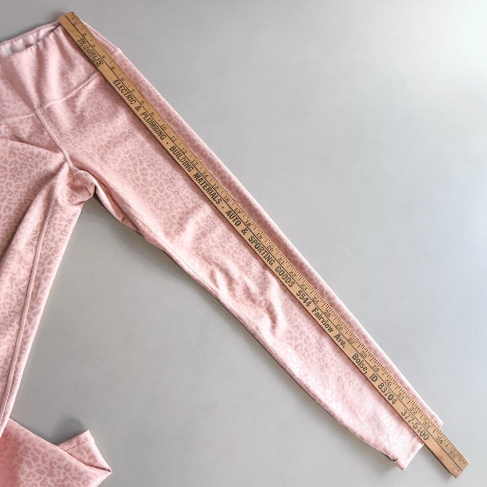 IVL Collective Pink Leopard Print Iridescent Leggings Size 4 High Rise Athletic - Picture 8 of 12